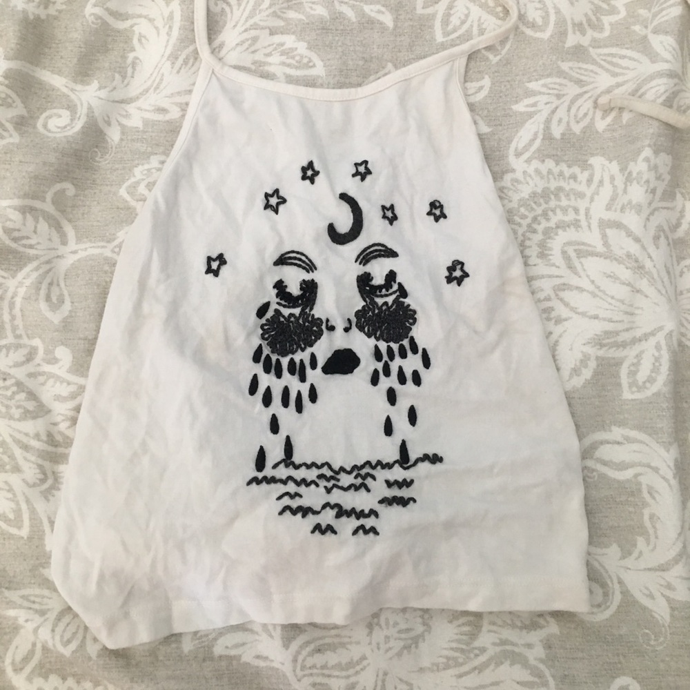 brandy melville white halter top w image